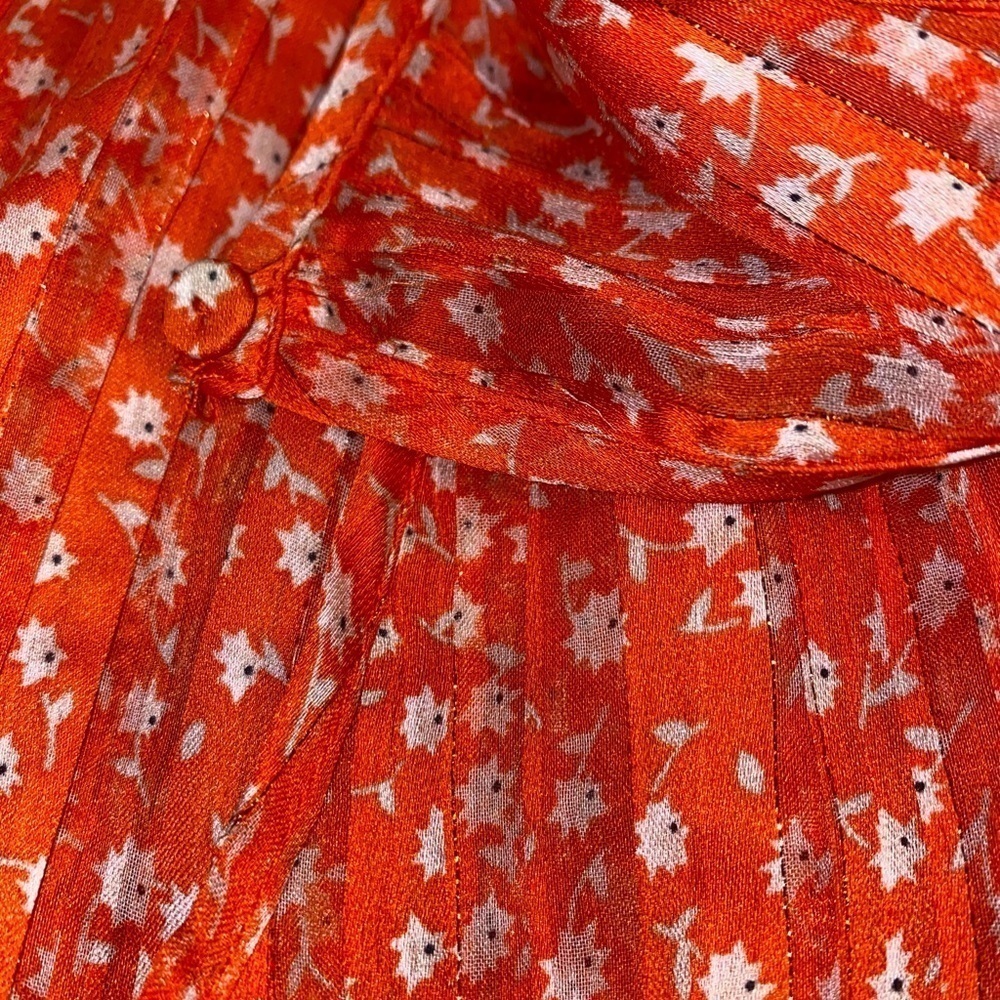 Women Sleeveless Semi Sheer Blouse Fairy‎ Cottagecore Prairie V-Neck Medium - Picture 5 of 5